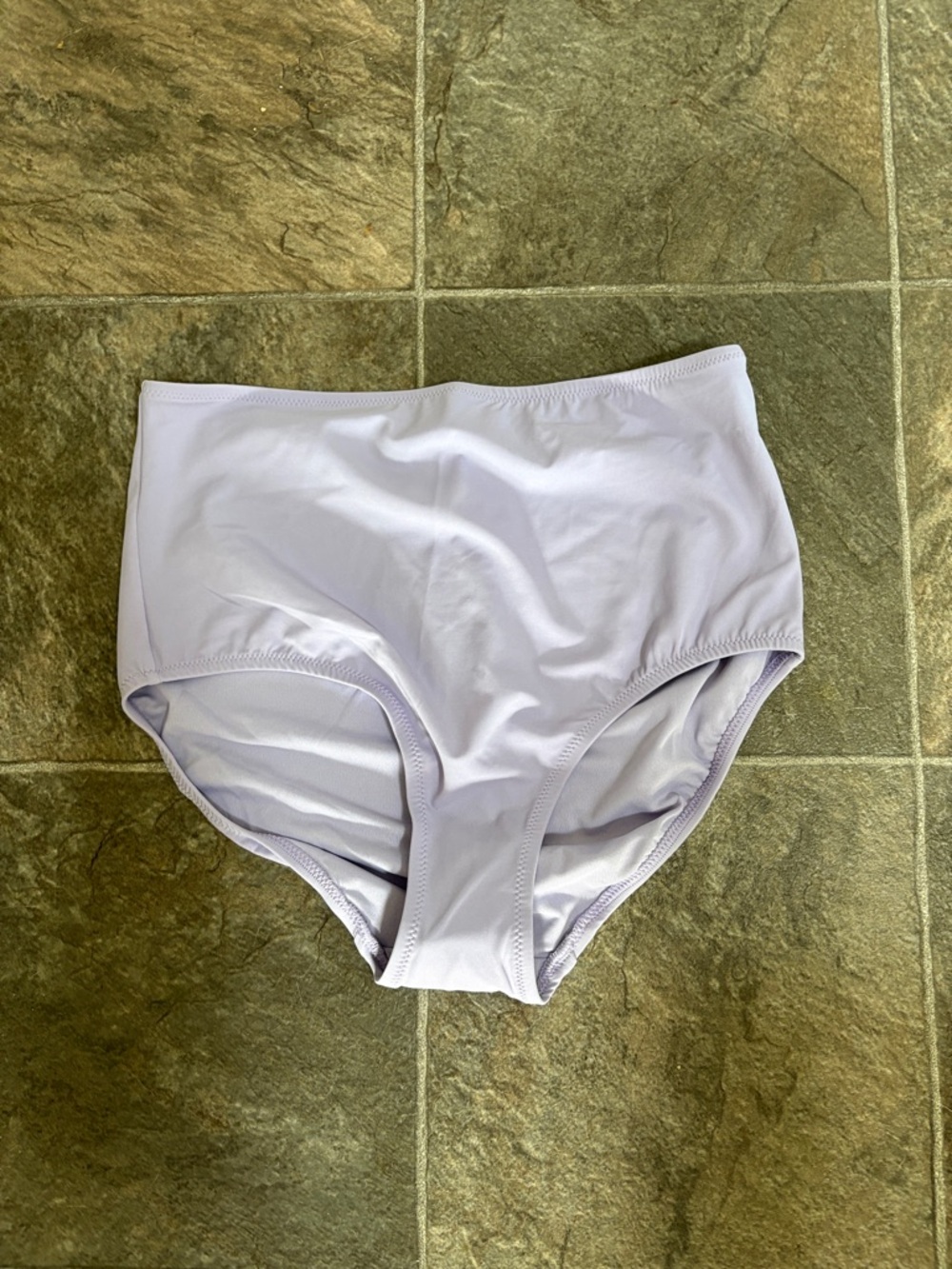 High-Waist Bikini Bottoms in Light Lavender